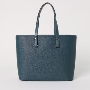 H&M Emerald Green Handbag Tote Purse